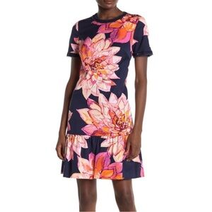 Trina Turk Pink and Orange Sheath Mini Dress NWOT